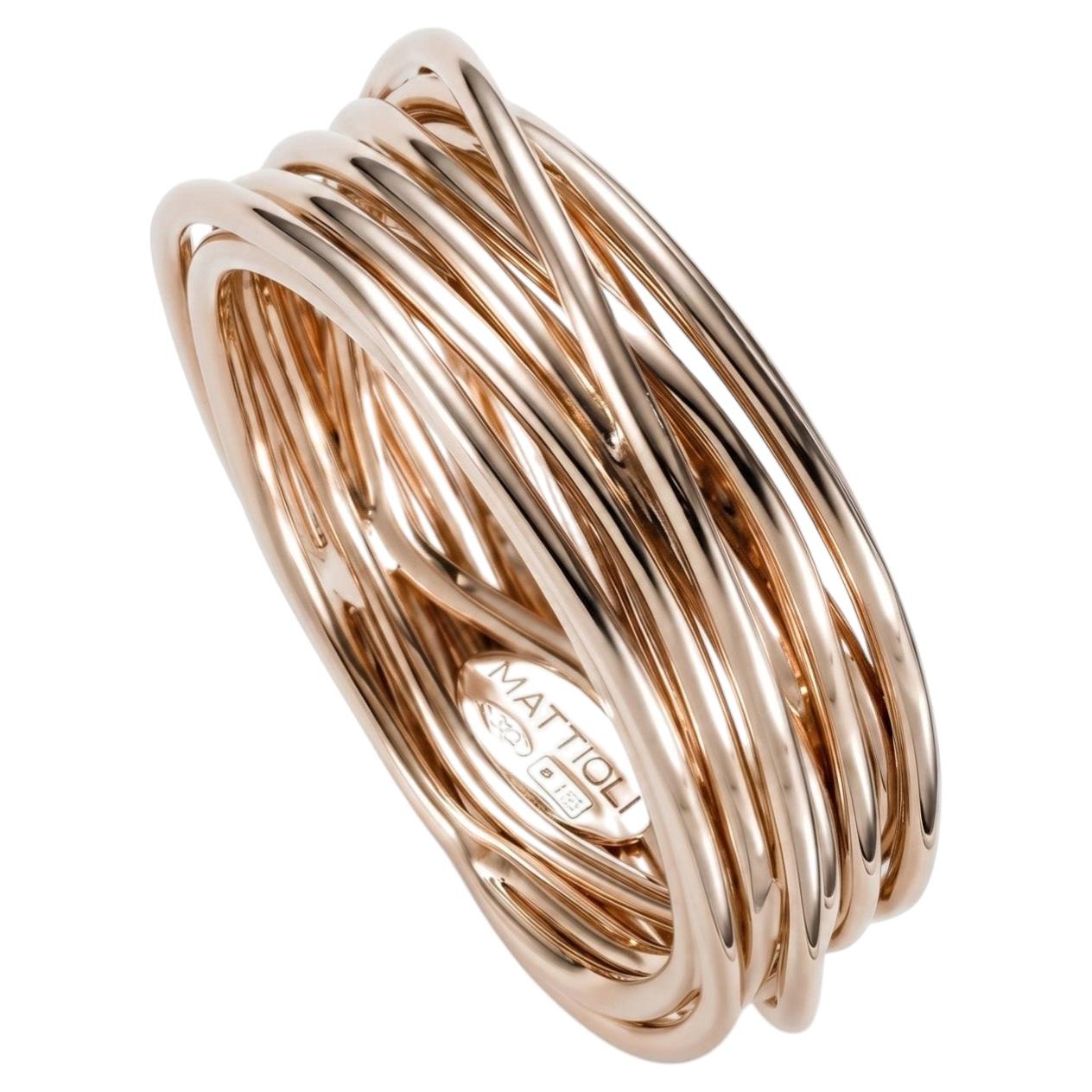 Anillo Mattioli Tibet en oro rosa de 18 quilates