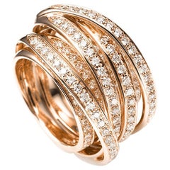 Mattioli Tibet Ring in Rose Gold and White Diamonds
