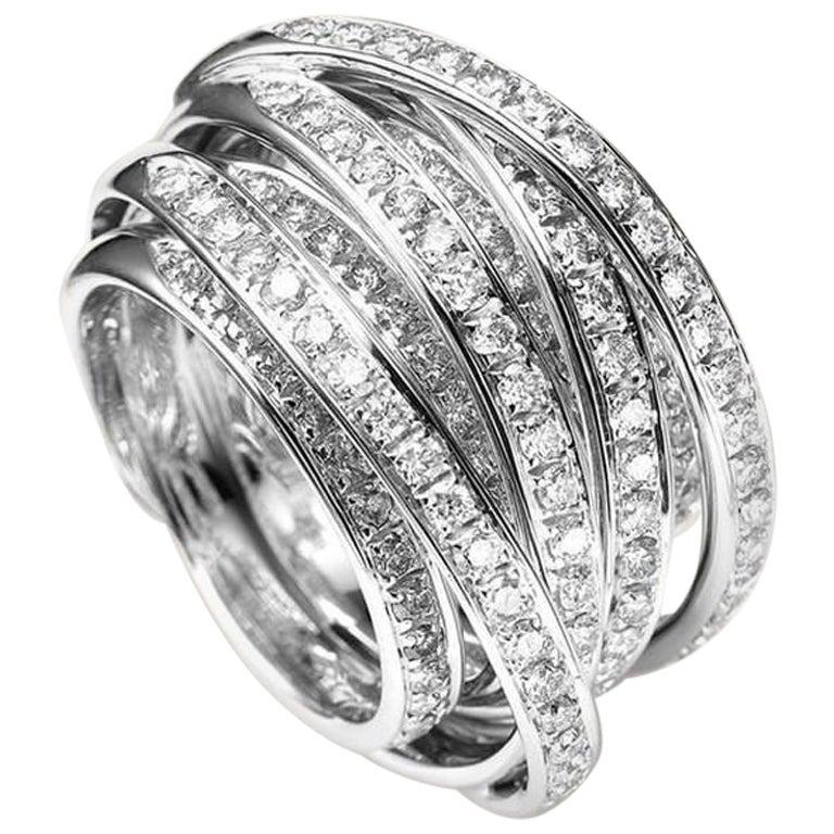For Sale:  Mattioli Tibet Ring in White Gold and White Diamonds