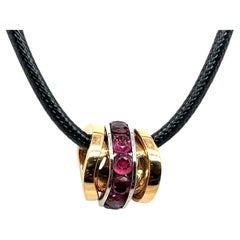 Ciondolo con tormalina Mattioli in oro rosa e bianco 18 carati.