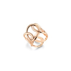 Mattioli White Diamonds Rose Gold 18 Karat Ring Hiroko Collection