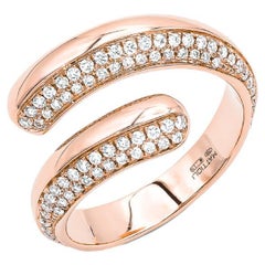 Mattioli Weiß Diamanten Rose Gold 18 Karat Ring Hiroko Collection