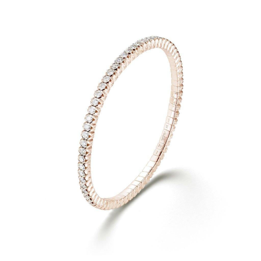 Contemporain Mattioli Bracelet extensible à bandes X en or blanc et diamants noirs en vente