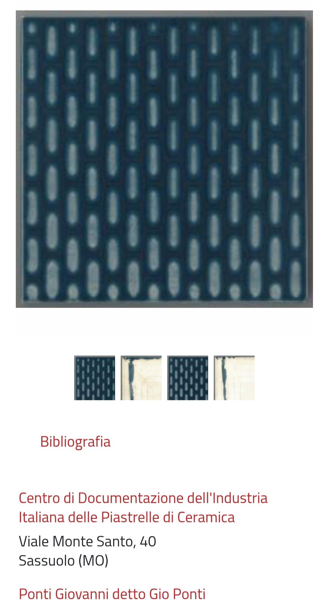 Azulejo de cerámica de Gio Ponti para Richard Ginori años 60 con marco Mid-20th Century en venta