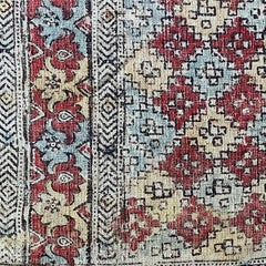 Block printed mattress Cover, Indian, ex McAlpine collection.