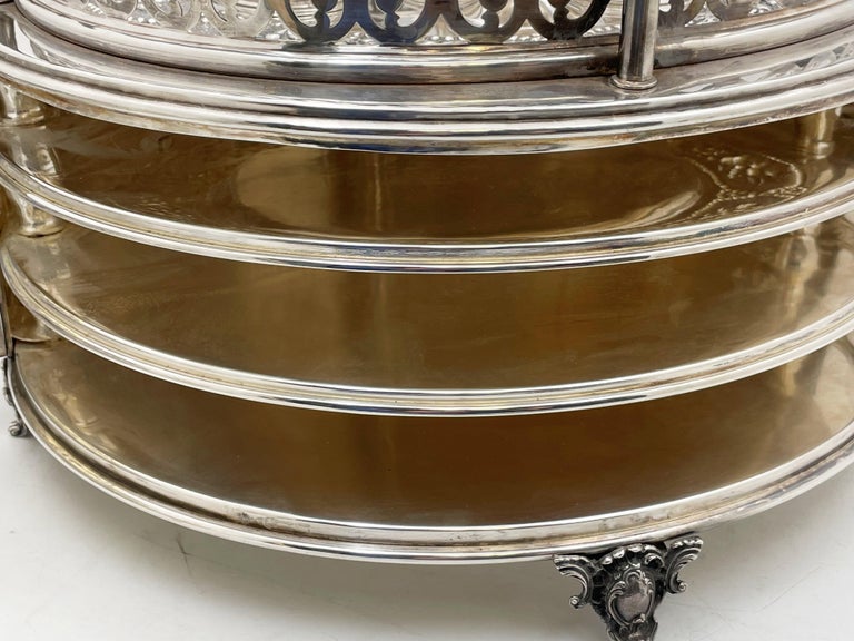 Matza מצה Holder Passover Sterling Silver Seder Plate Hungarian from