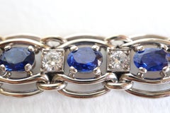 Mauboussin White Gold Bracelet, Sapphires and Diamonds