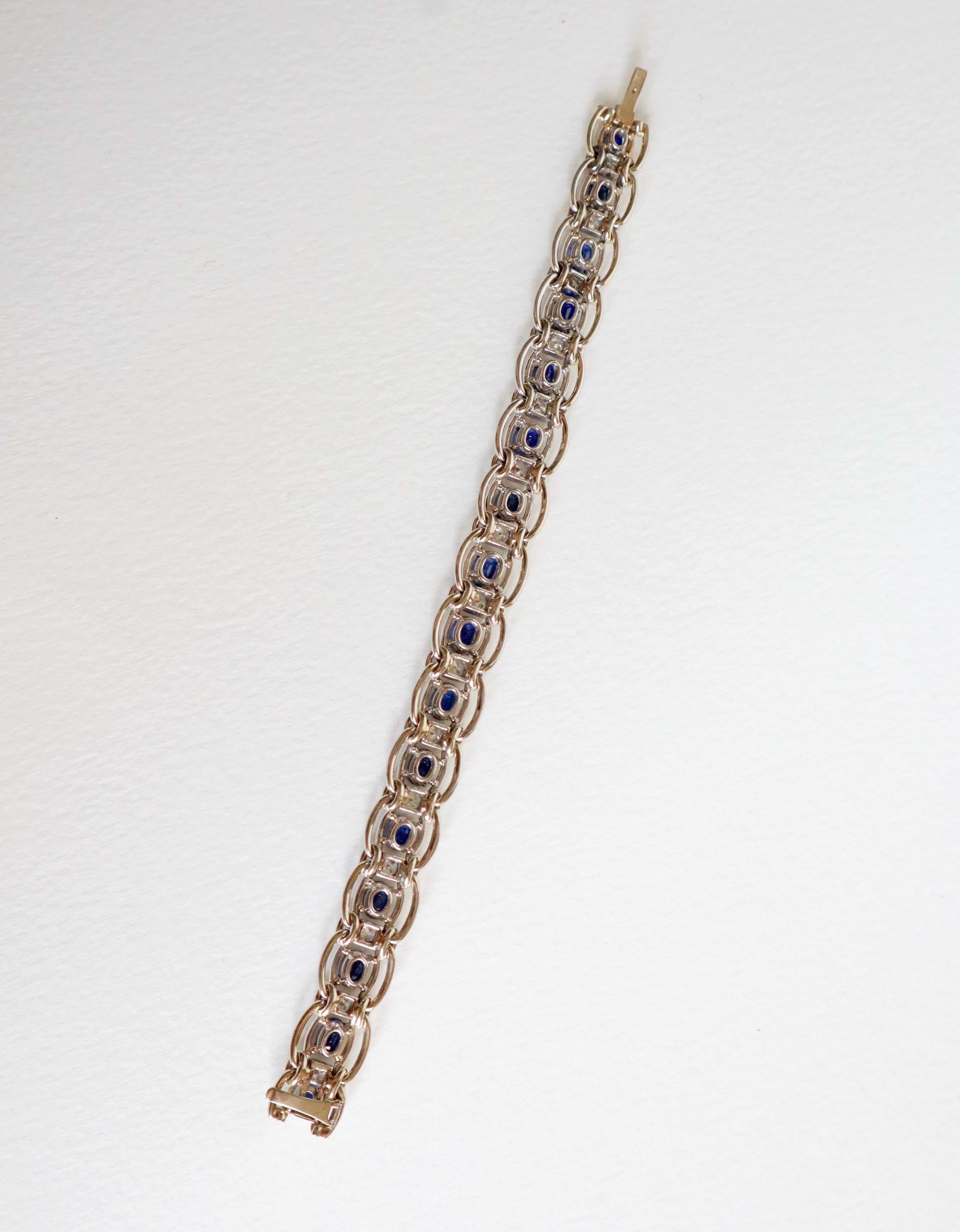 Mauboussin White Gold Bracelet, Sapphires and Diamonds For Sale 3