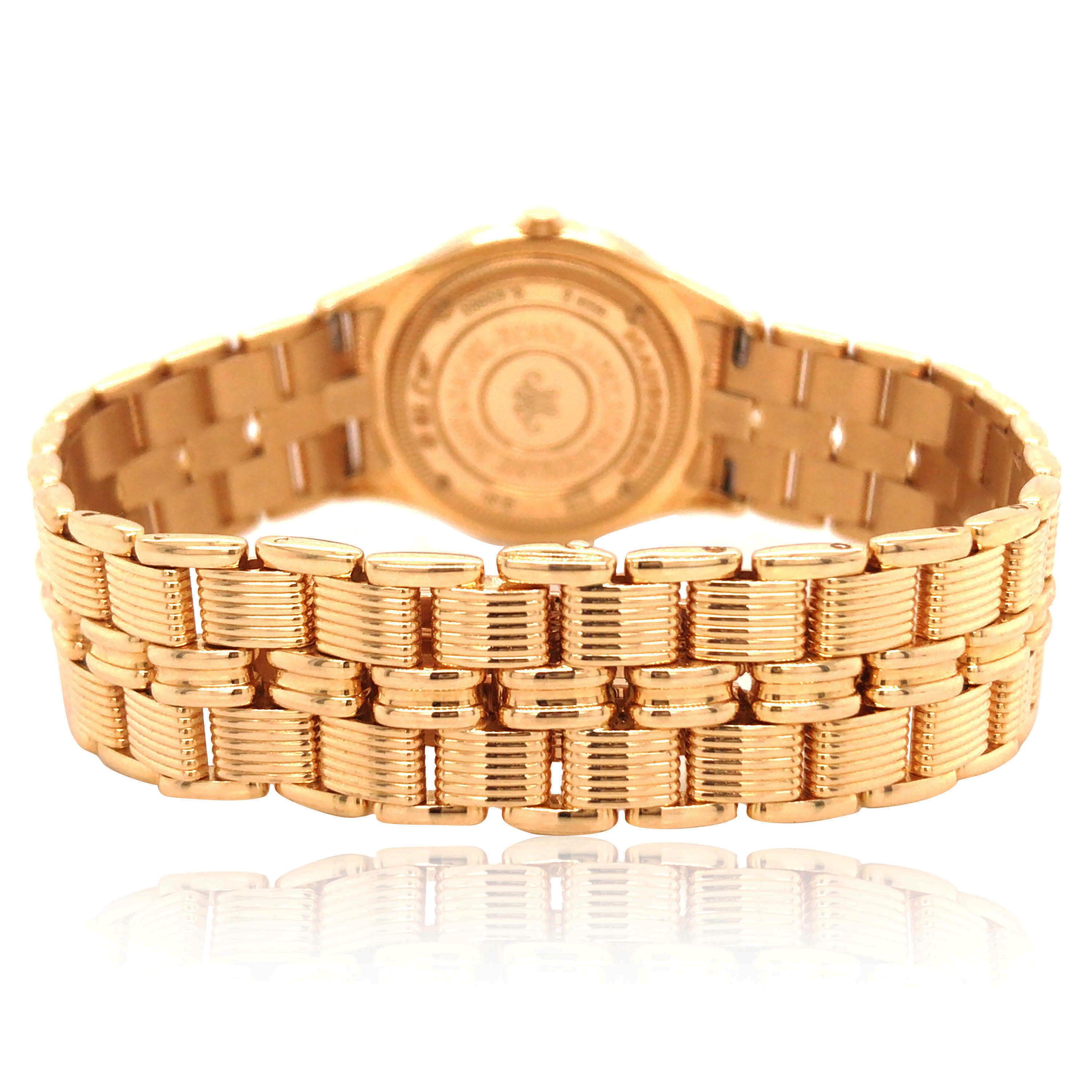 Taille ronde Maubossin, montre en or 18 carats et diamants en vente