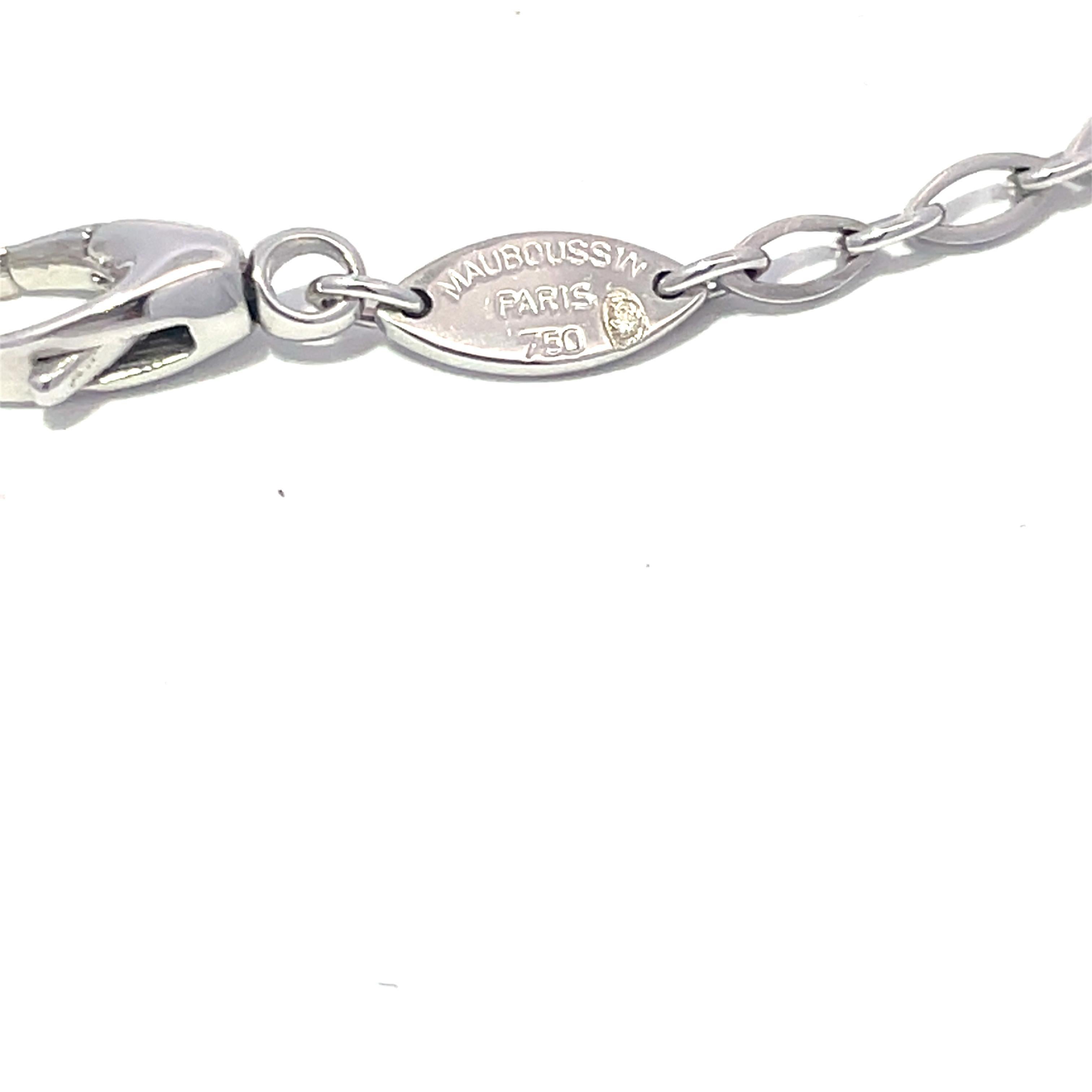 Bracciale Maubousin in oro bianco 18 carati In condizioni ottime in vendita a New York, NY