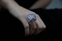 Mauboussin - 18 Carat. White Gold - Ring - 1.00 ct Diamond - Jade