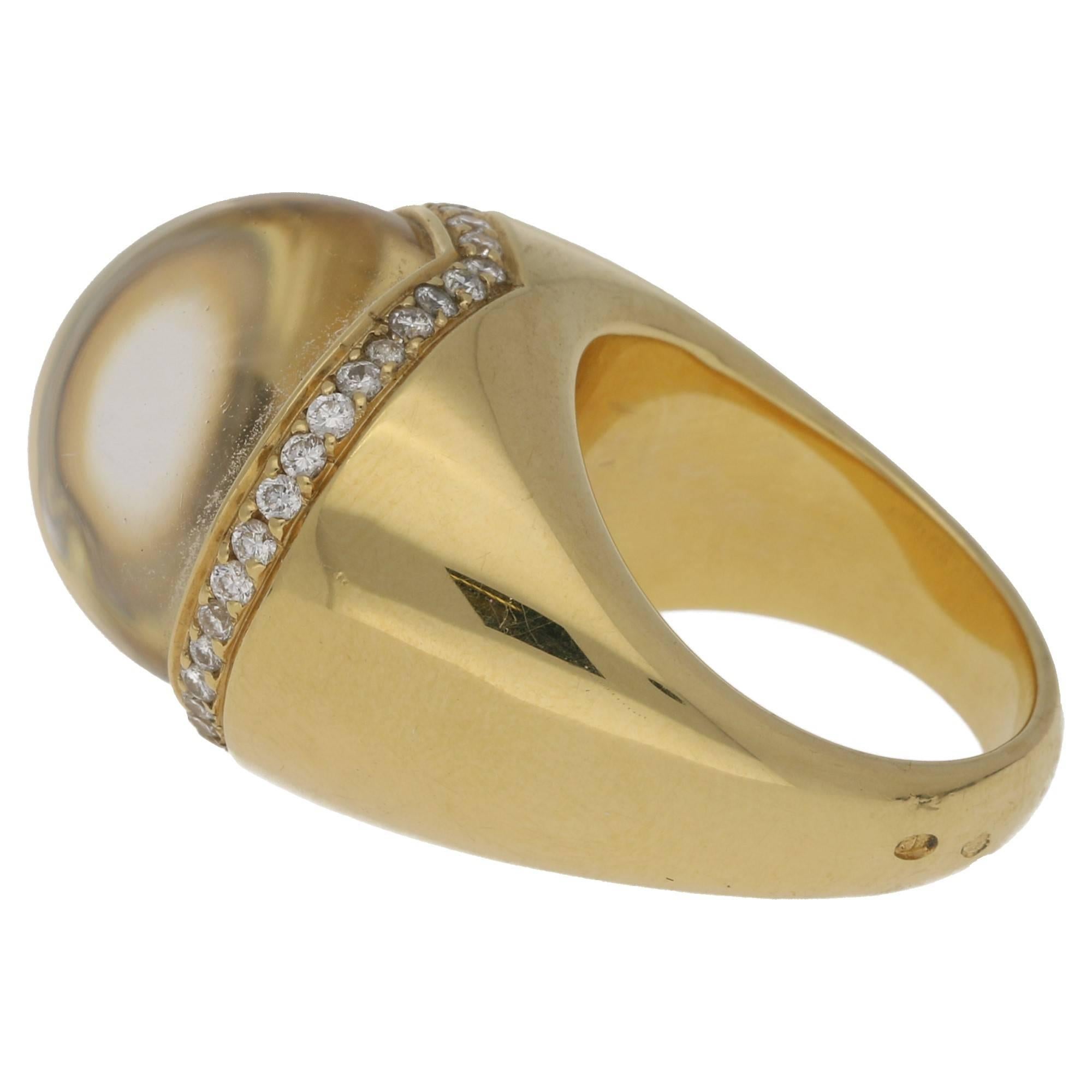 Mauboussin 18 Karat Gold Rock Quartz Ring In Excellent Condition In London, GB