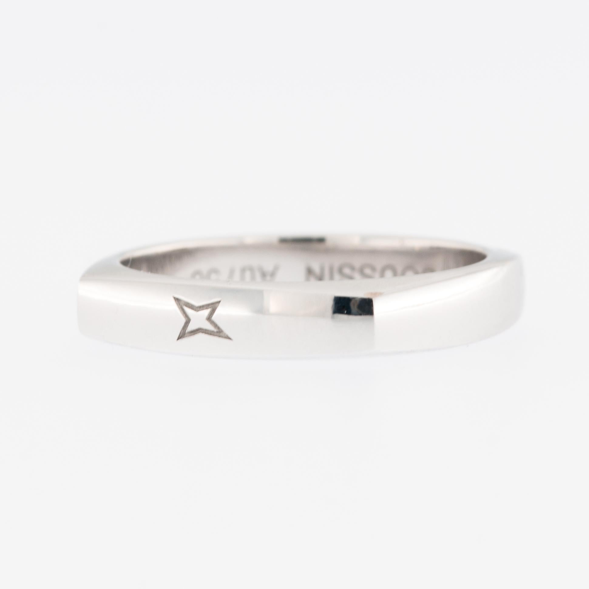 Women's or Men's Mauboussin 18 karat White Gold Band Ring  For Sale