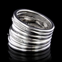 Mauboussin 18 Karat White Gold Kiff and Kiss Diamond Ring