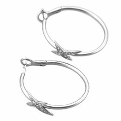 Mauboussin 18K White Gold Mes Nuances a Toi Hoop Studs Earrings