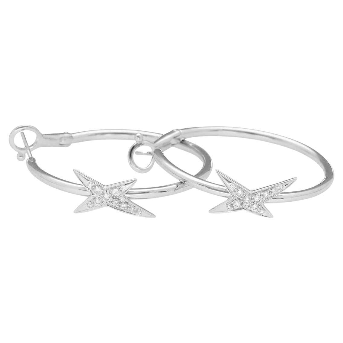 Mauboussin 18K White Gold Mes Nuances a Toi Hoop Studs Earrings