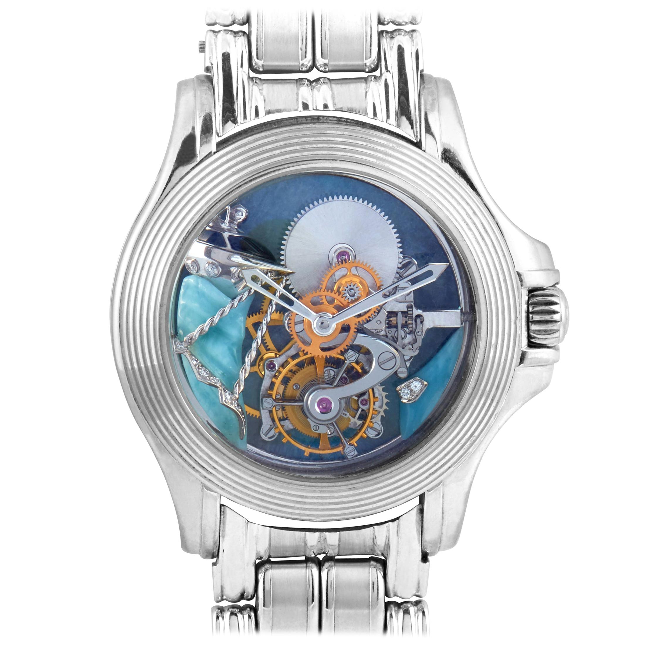 Mauboussin 18 Karat White Gold Tourbillon Watch