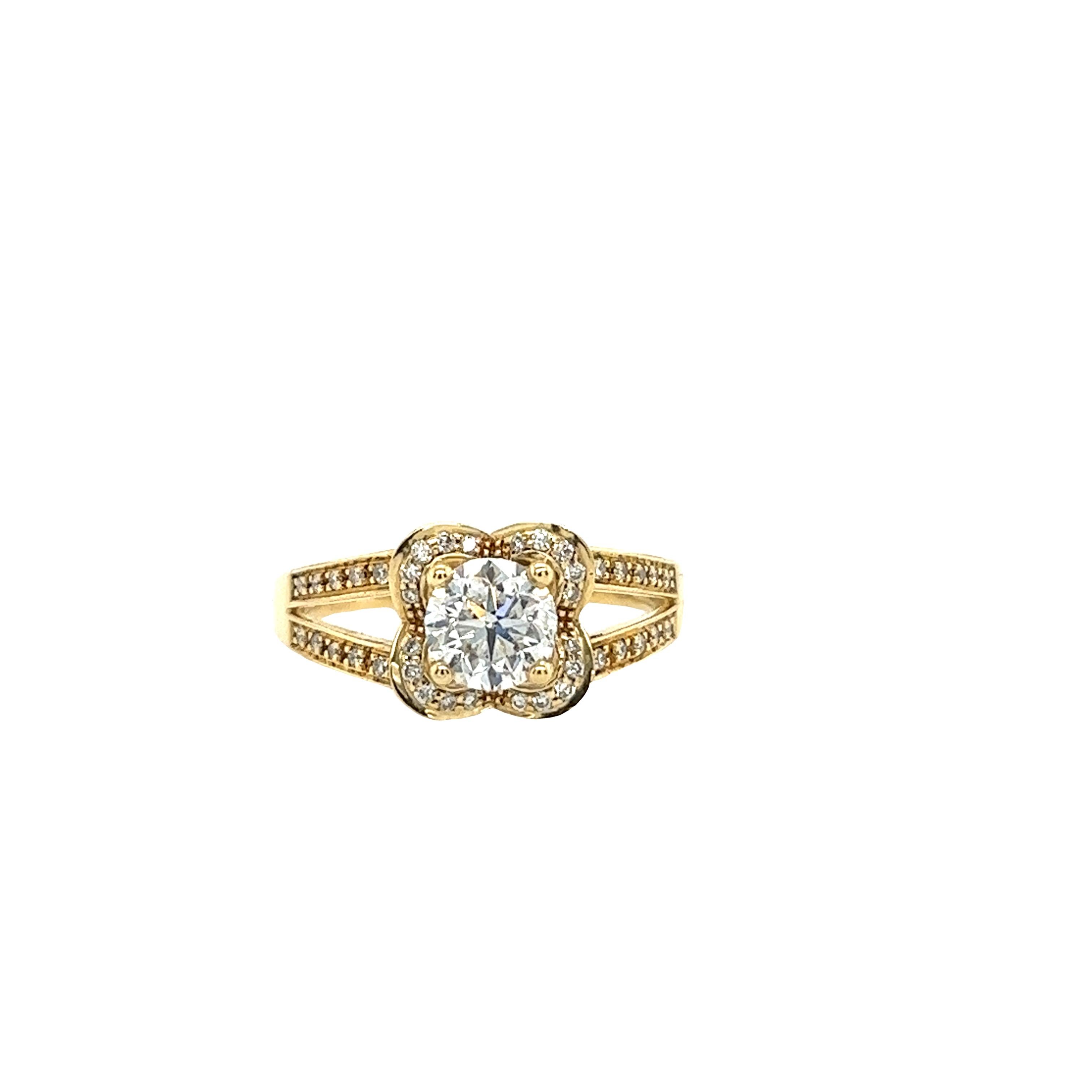 Mauboussin, bague en or jaune 18 carats sertie d'un diamant Gia D/VS1 de 0,90 carat en vente 5