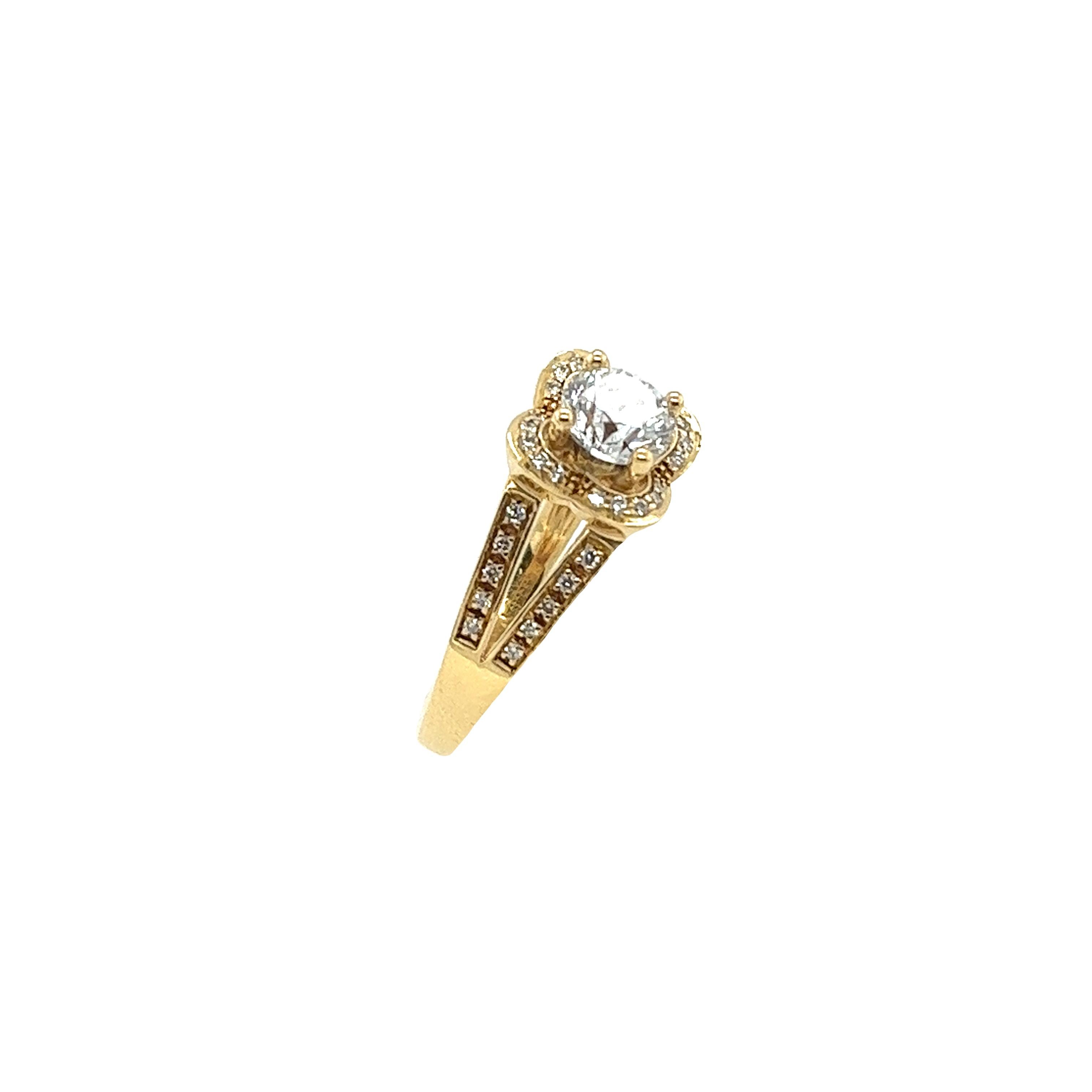 Mauboussin 18ct Yellow Gold Diamond Ring, Set With 0.90ct Gia D/VS1 Diamond For Sale 6