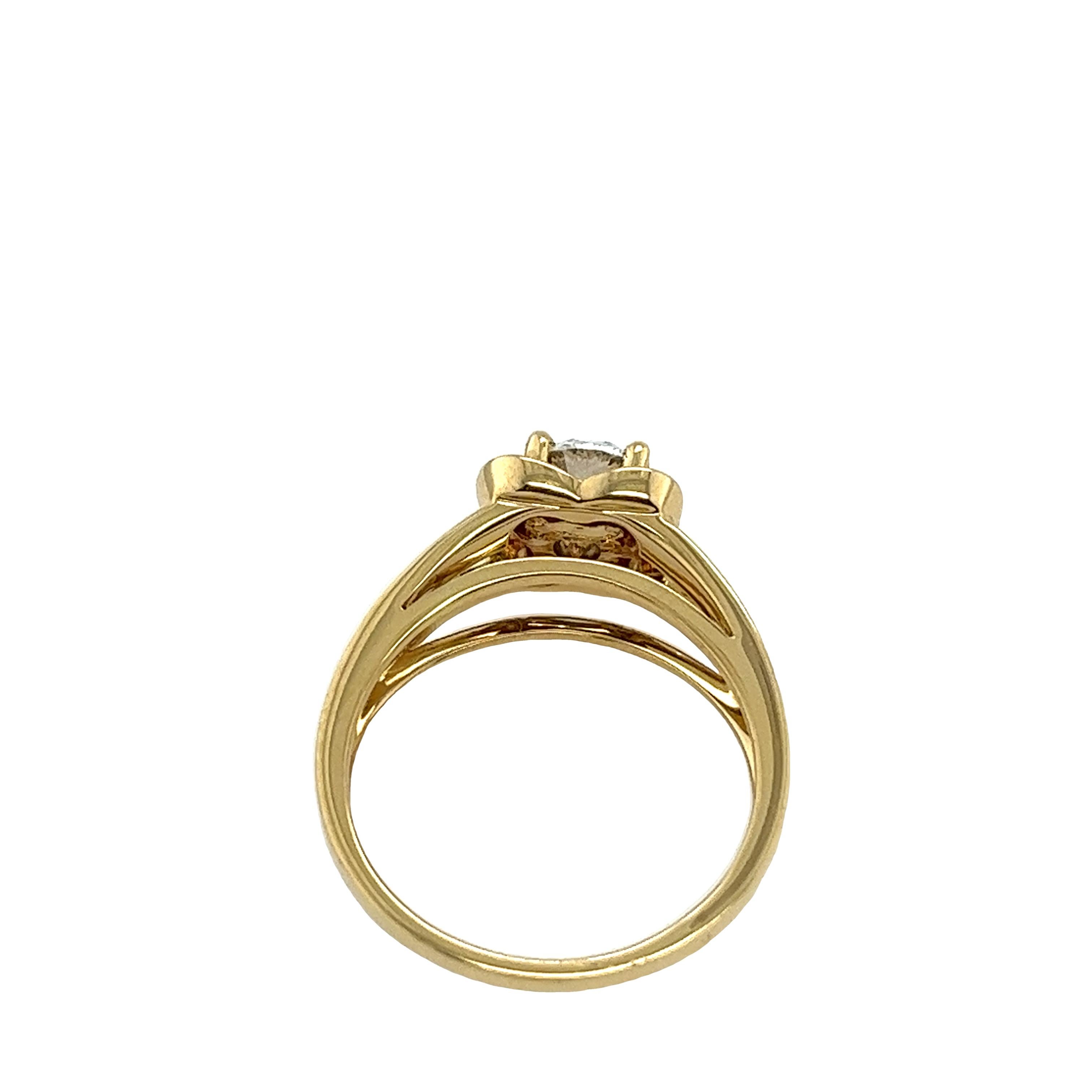 Mauboussin 18ct Yellow Gold Diamond Ring, Set With 0.90ct Gia D/VS1 Diamond For Sale 3