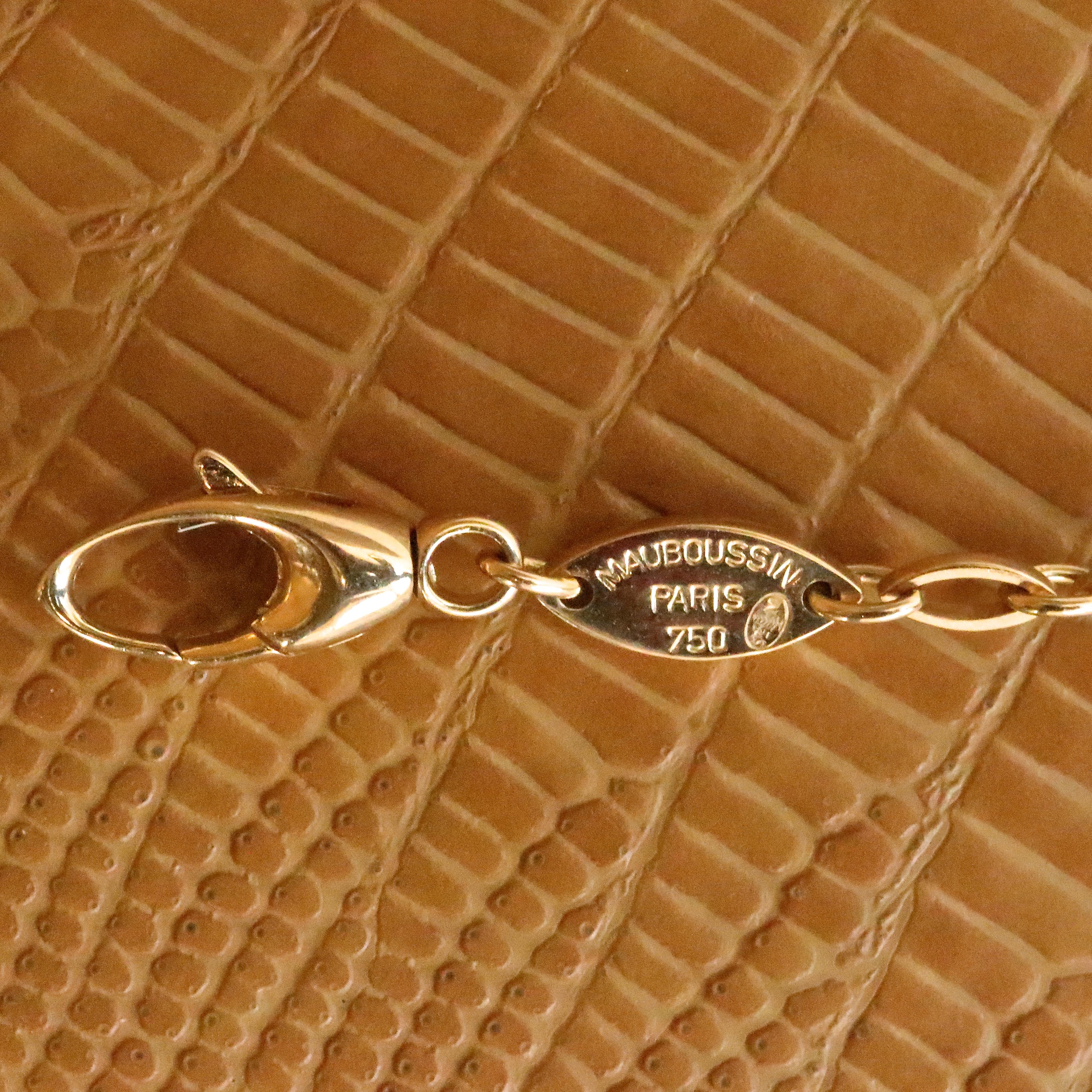 Mauboussin 18 Karat Gold Link Bracelet In New Condition In Beverly Hills, CA