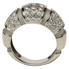 Anello Mauboussin in oro bianco 18k e diamanti a cupola