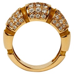 Mauboussin 18k Yellow Gold Pavé Diamond Ring