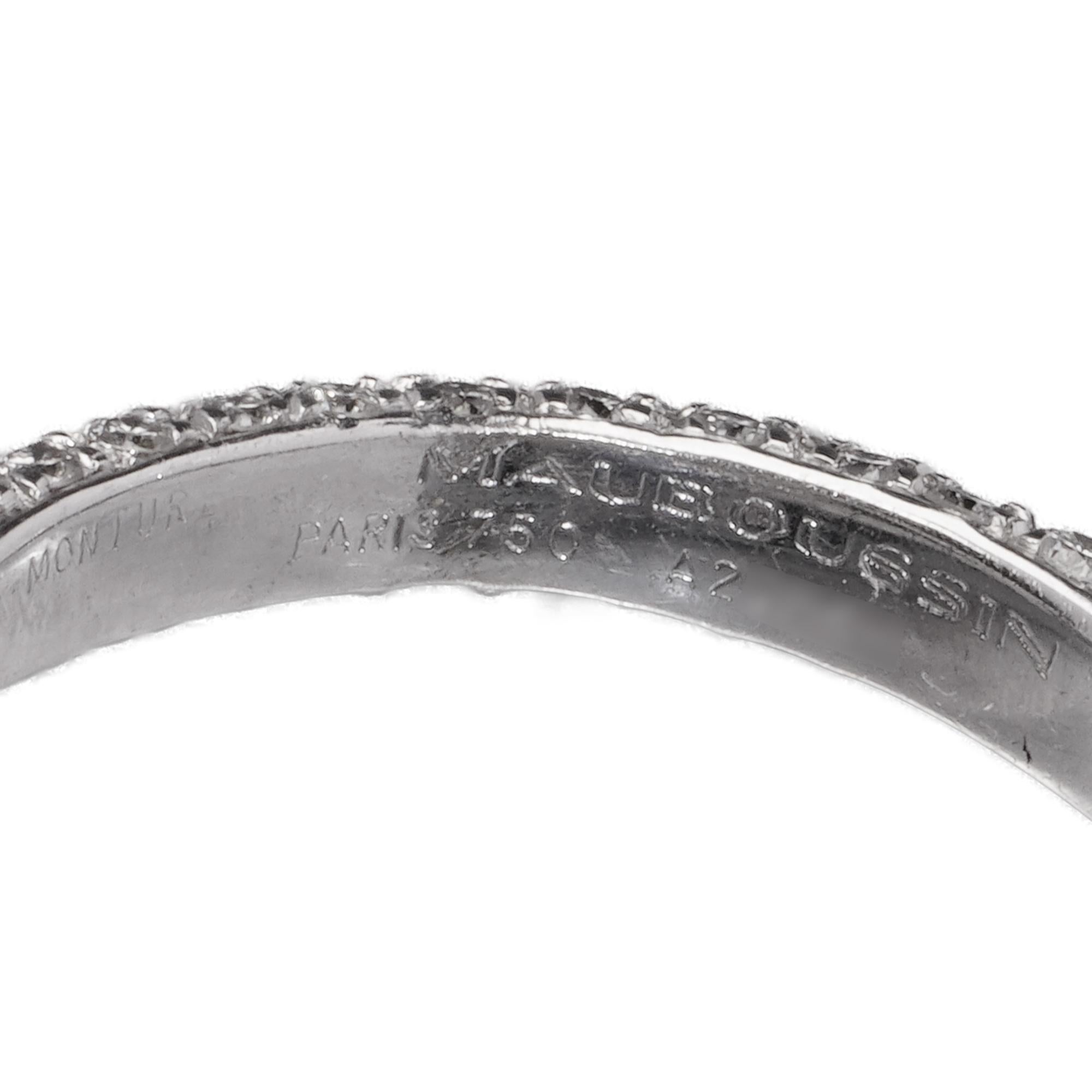 Mauboussin 18kt alter Ring mit 8,56 ct. Unerhitzter burmesischer Saphir & Diamanten im Angebot 3