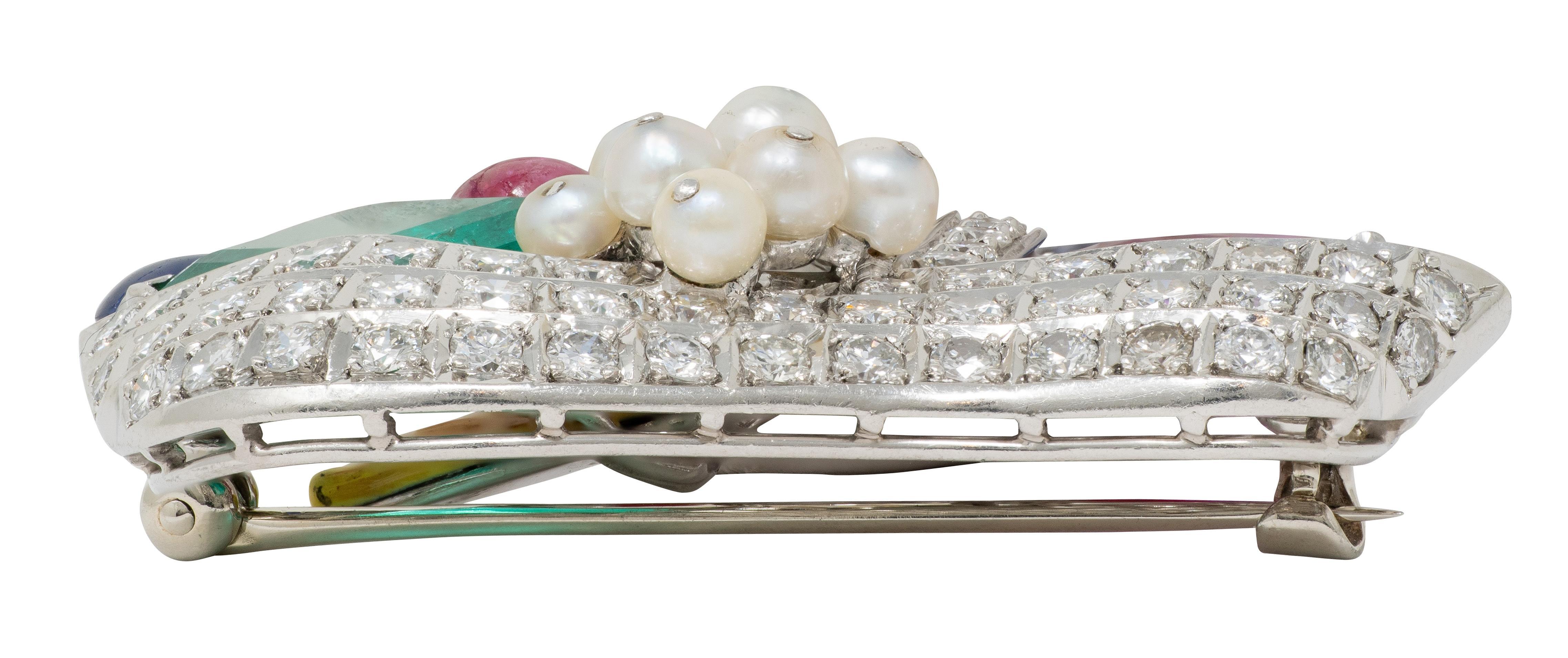 Mauboussin 1950 Burma Ruby Multi-gem Platinum Vin… - image 7