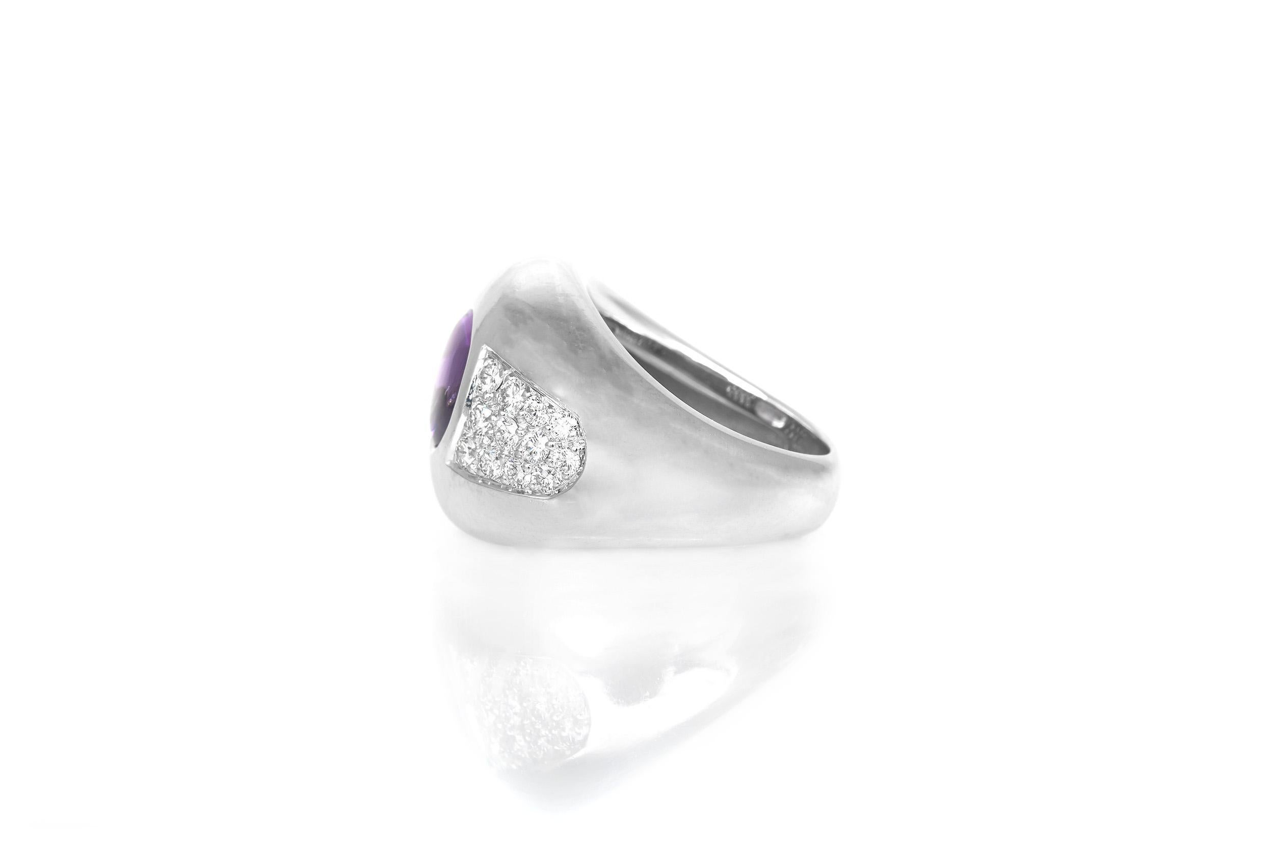 Anillo Mauboussin Amatista y Diamantes Corte oval en venta