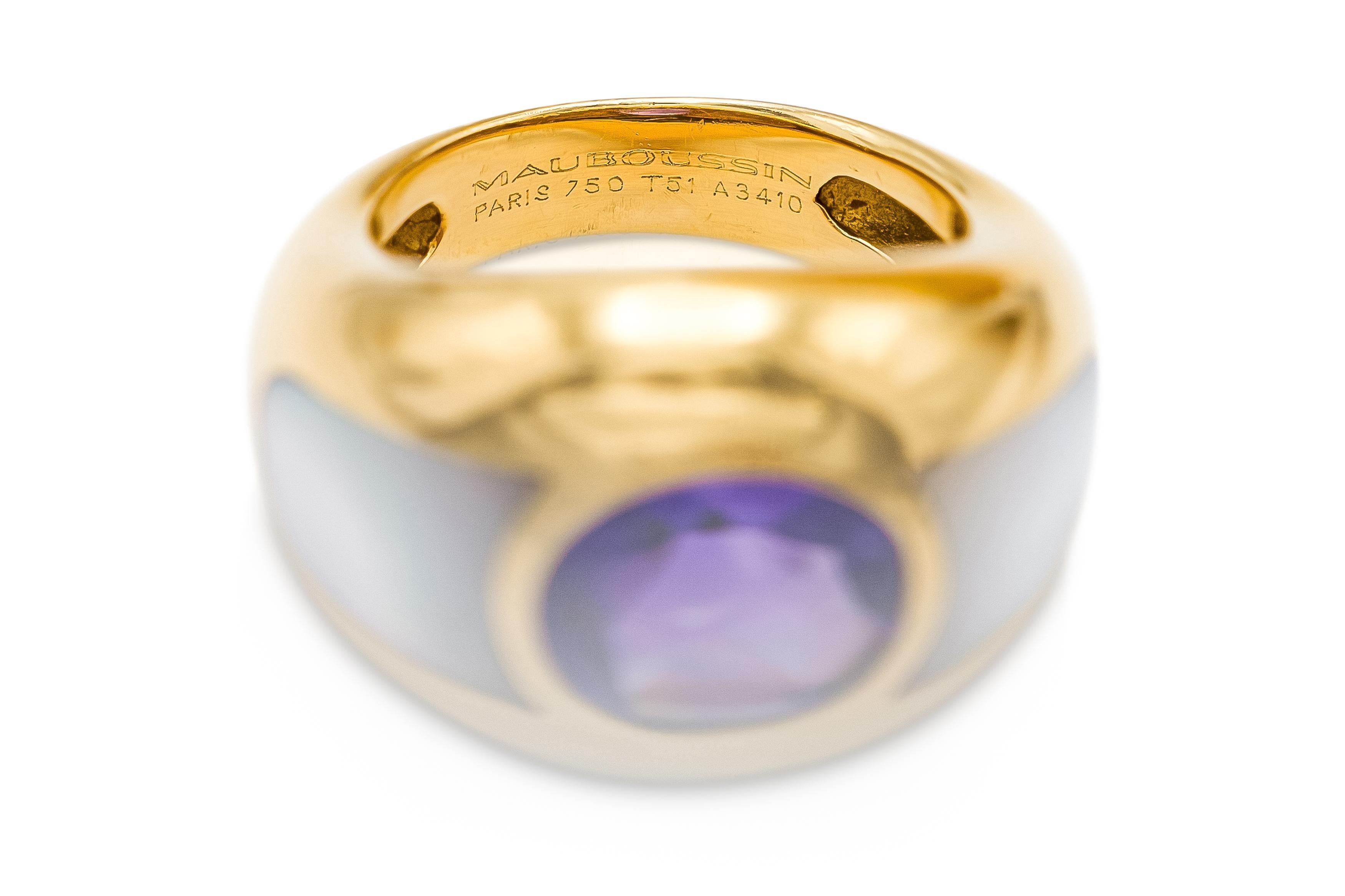 Anello con ametista e madreperla Mauboussin in vendita 1