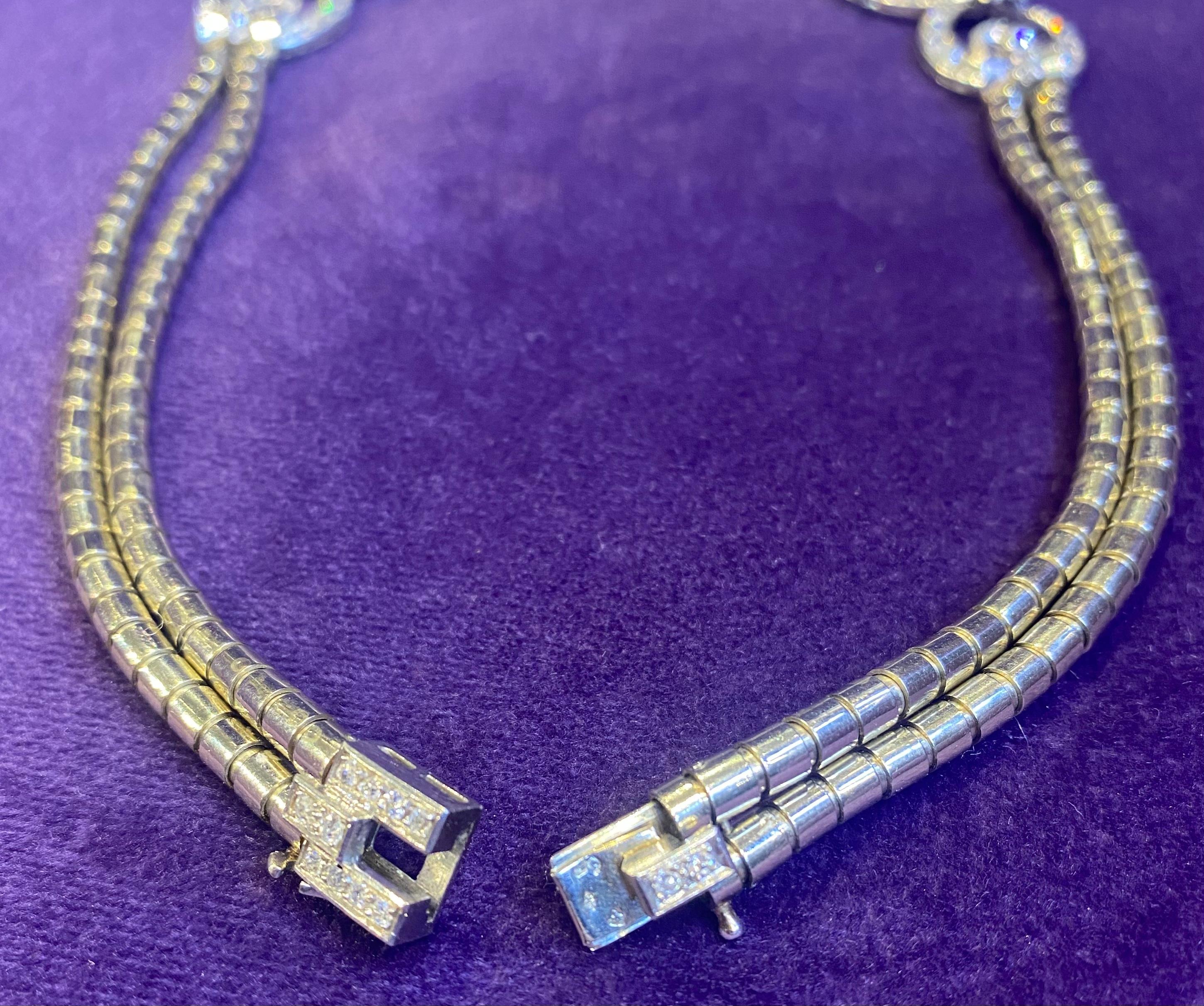 Mauboussin Art Deco Halskette mit Smaragd- und Diamant-Anhänger 10