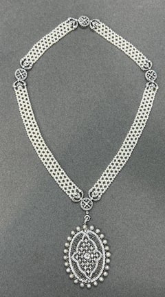 Mauboussin Belle Epoque Pearl and Diamond Pendant Necklace