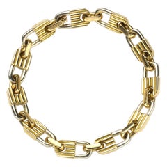 Mauboussin Bracelet à cadenas en or bicolore, c. 1980
