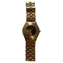 Mauboussin Black Dial 18 Karat Yellow Gold Vintage Watch 