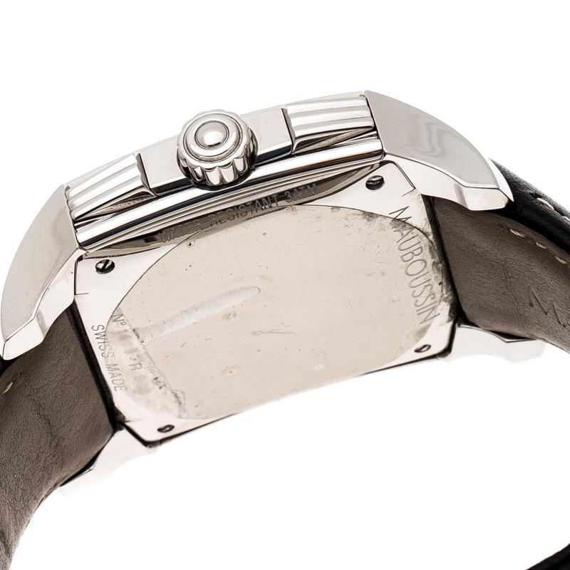 Mauboussin Black Stainless Steel Delit 906 Chronograph Men's Wristwatch 42 mm 1