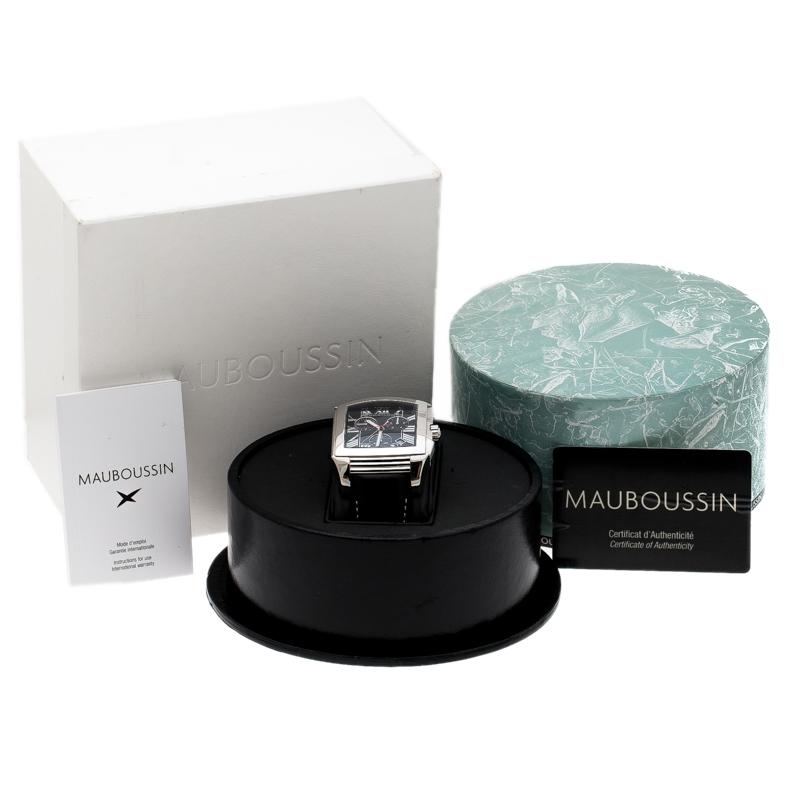 Mauboussin Black Stainless Steel Delit 906 Chronograph Men's Wristwatch 42 mm 2