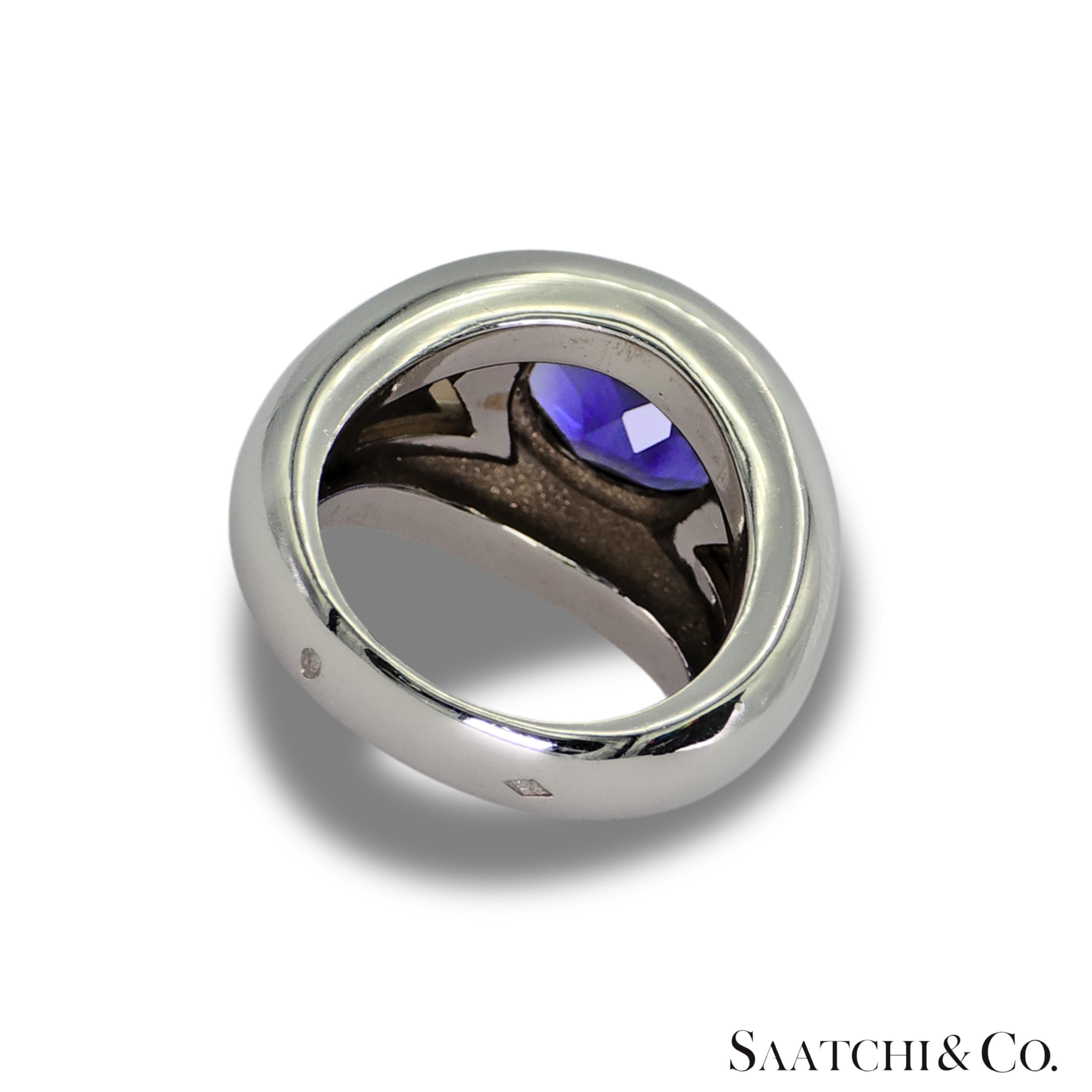 MAUBOUSSIN Bague Iolite bleue violette or blanc 18K 750 en vente 2