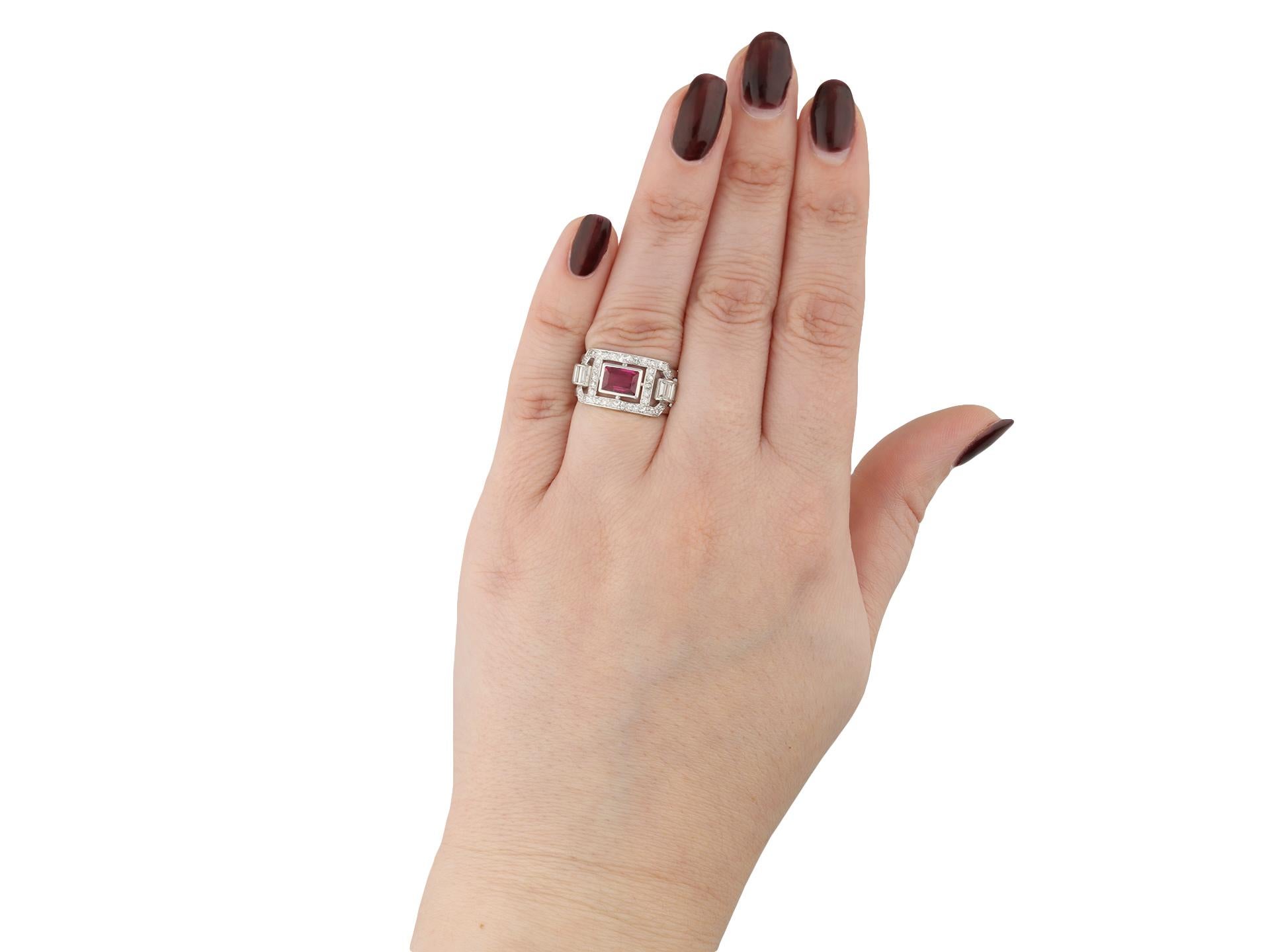 Anillo Mauboussin de rubí birmano y diamantes, francés, hacia 1929 en Bueno estado para la venta en London, GB