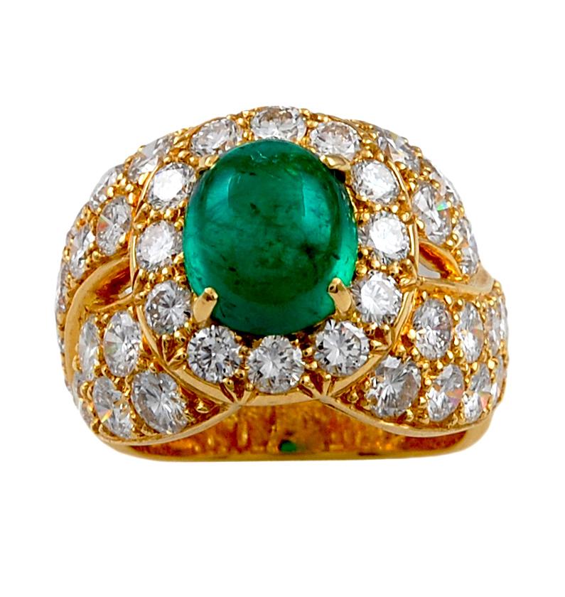 Women's Mauboussin Cabochon Emerald Suite Necklace For Sale