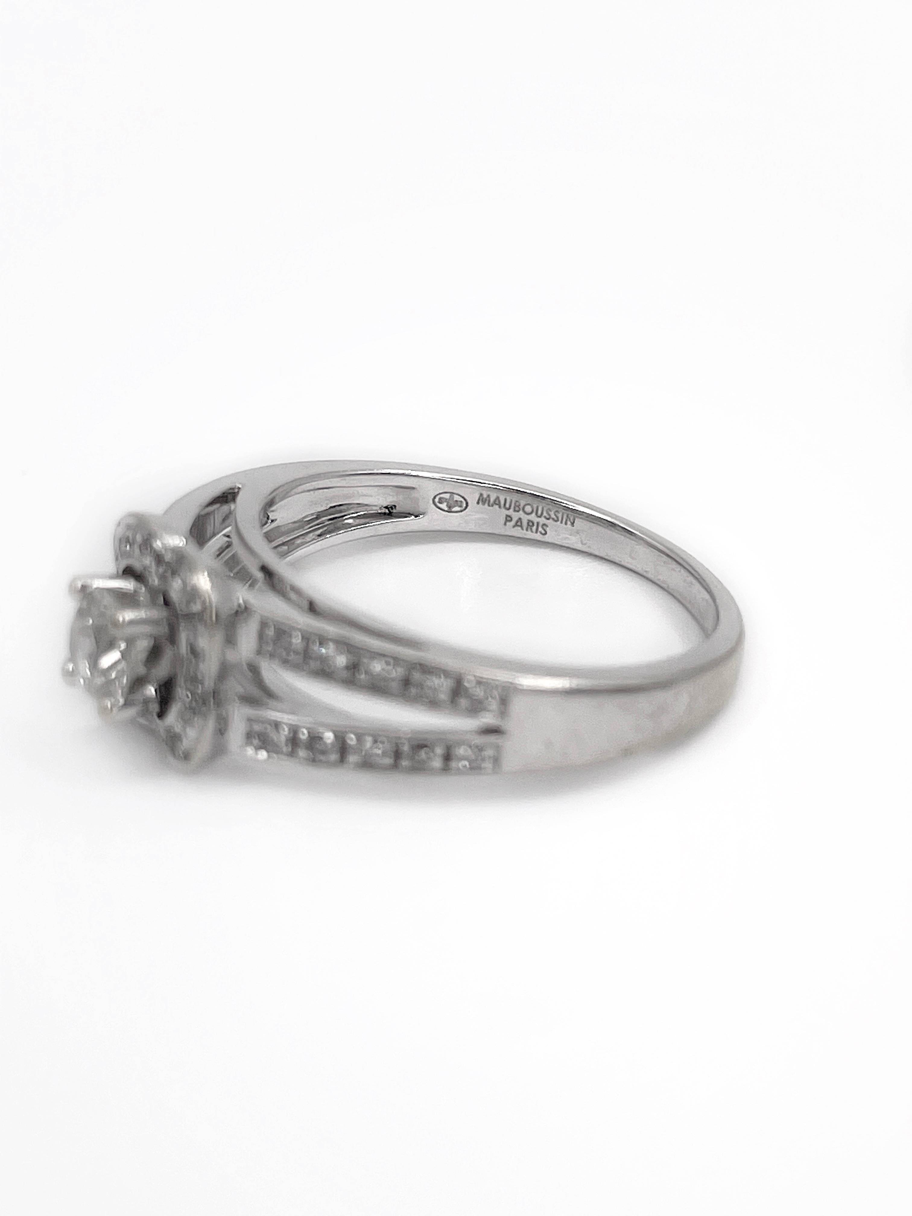 Contemporain Mauboussin Chance of Love Bague solitaire en or 18 carats et diamants
