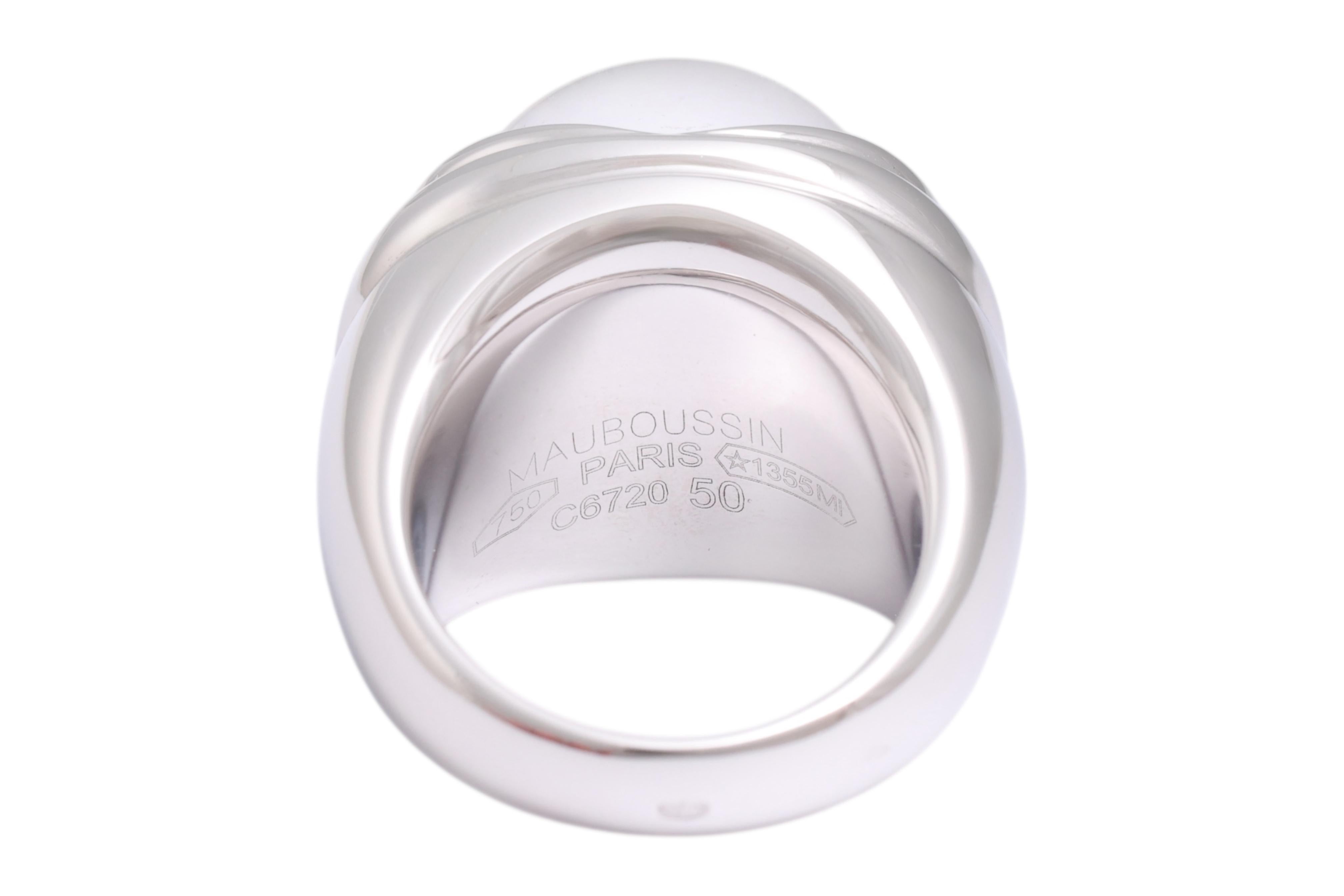 Anillo Mauboussin Cúpula de Cristal sobre Diamantes talla brillante en venta 6
