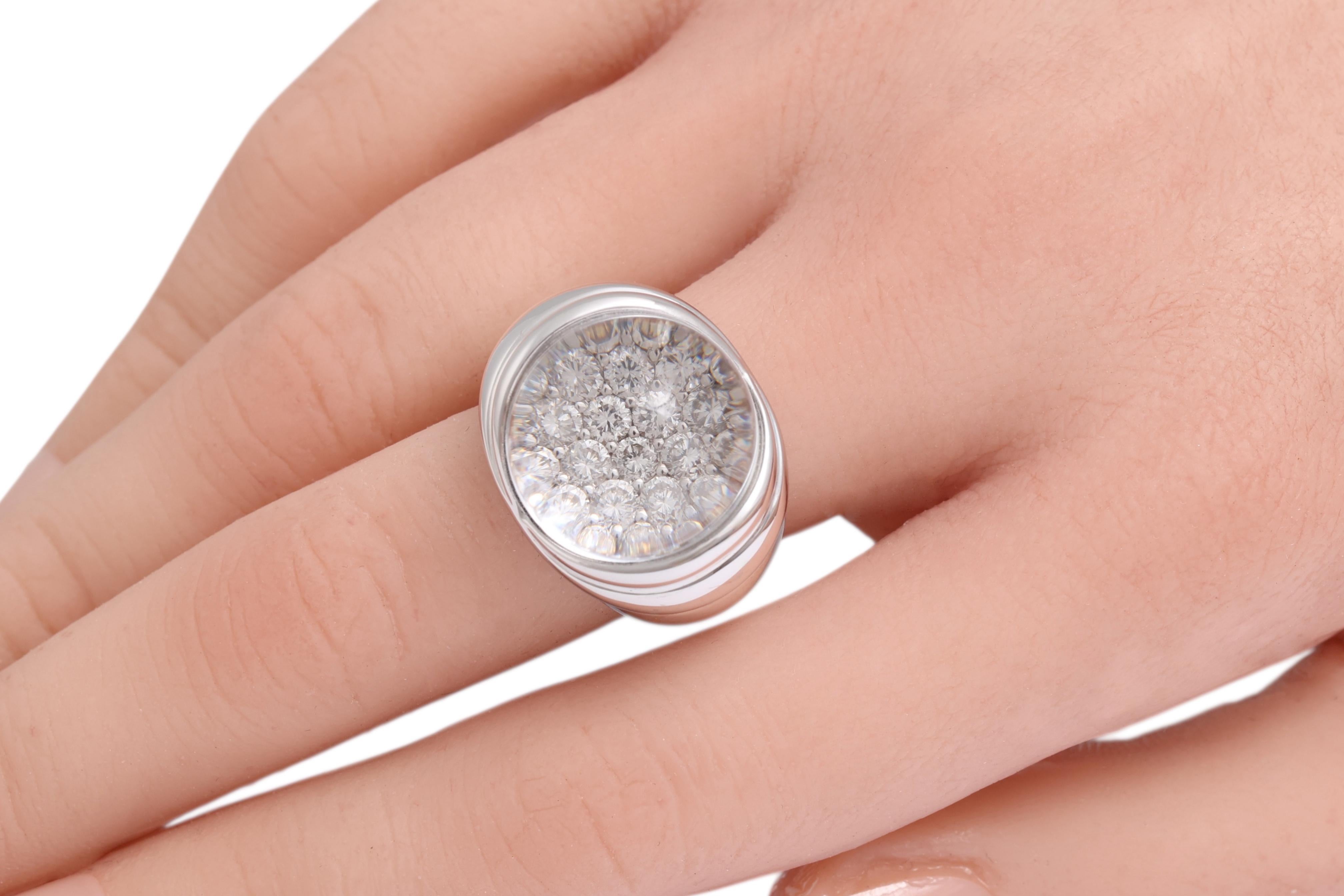 Anillo Mauboussin Cúpula de Cristal sobre Diamantes talla brillante en venta 9
