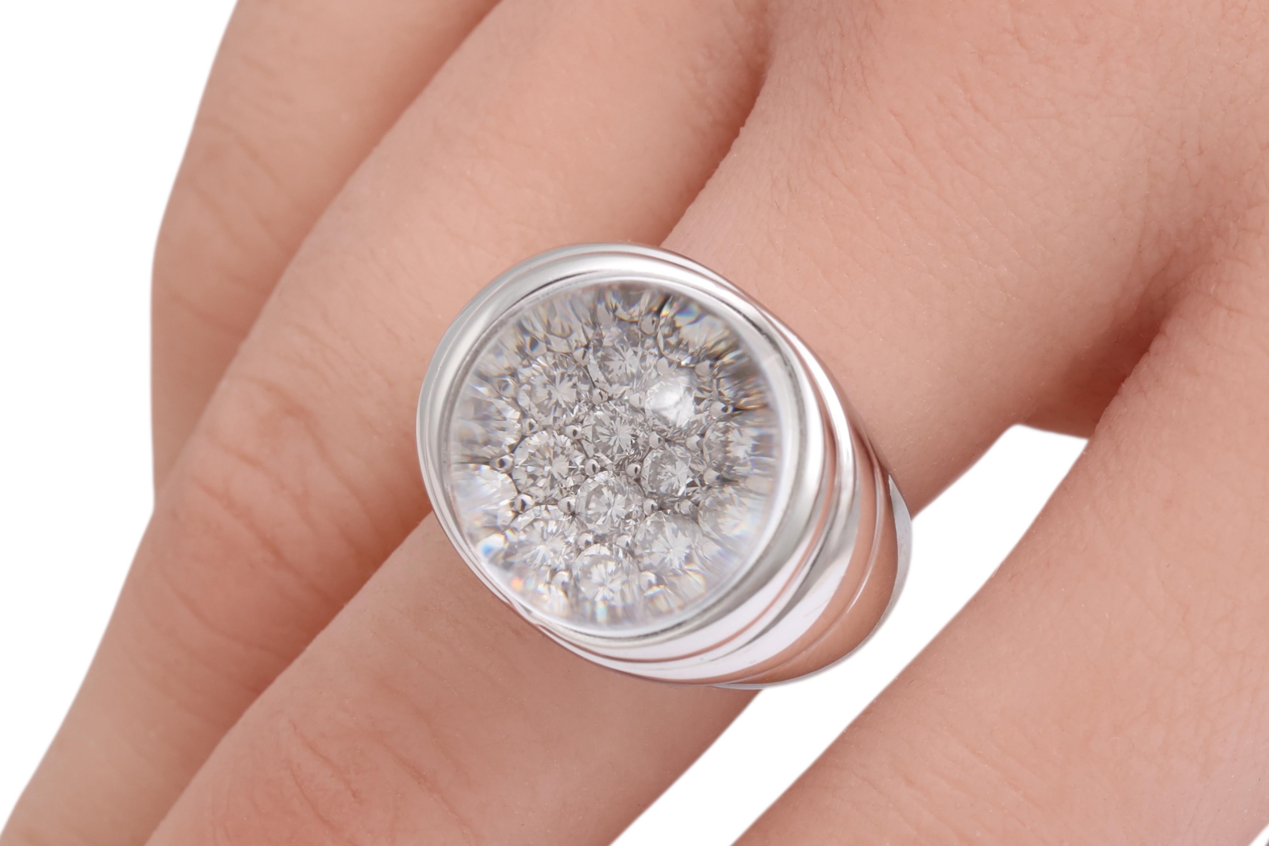 Anillo Mauboussin Cúpula de Cristal sobre Diamantes talla brillante en venta 12
