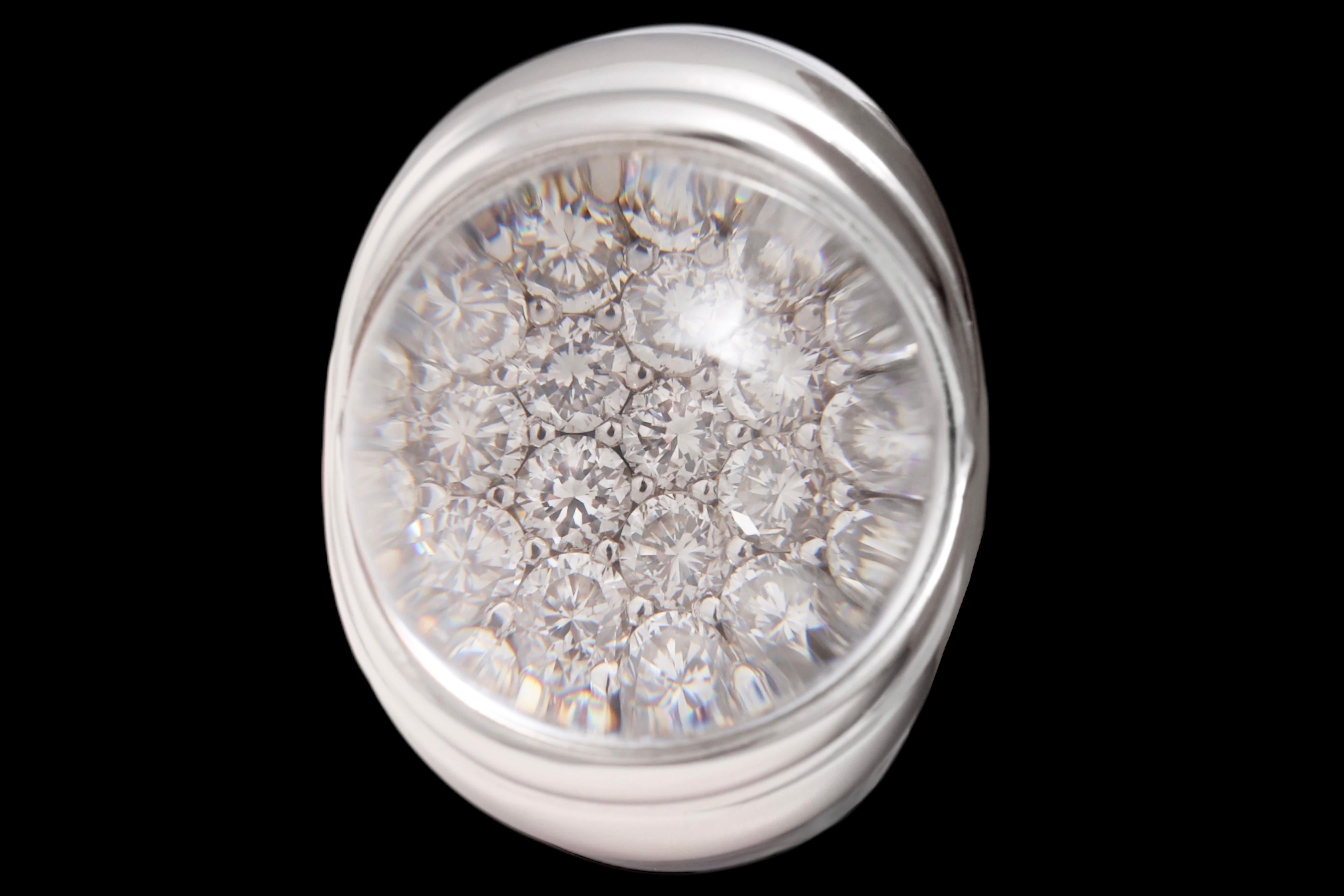 Anillo Mauboussin Cúpula de Cristal sobre Diamantes talla brillante en venta 3