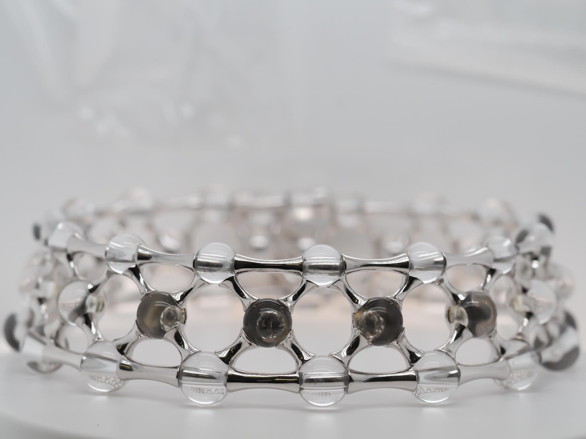 Mauboussin Diamond aMauboussin Collana con diamanti e quarzo in oro bianco 18 carati In condizioni ottime in vendita a Hicksville, NY