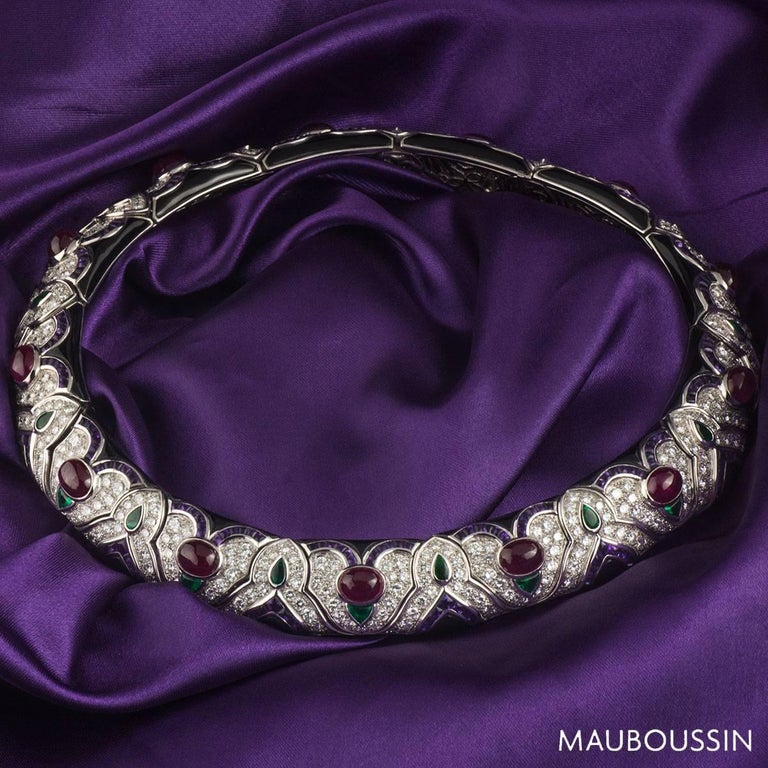 Collier Ras De Cou En Or Blanc 18 Carats Avec Motif Diamants – Élégant Et Discret