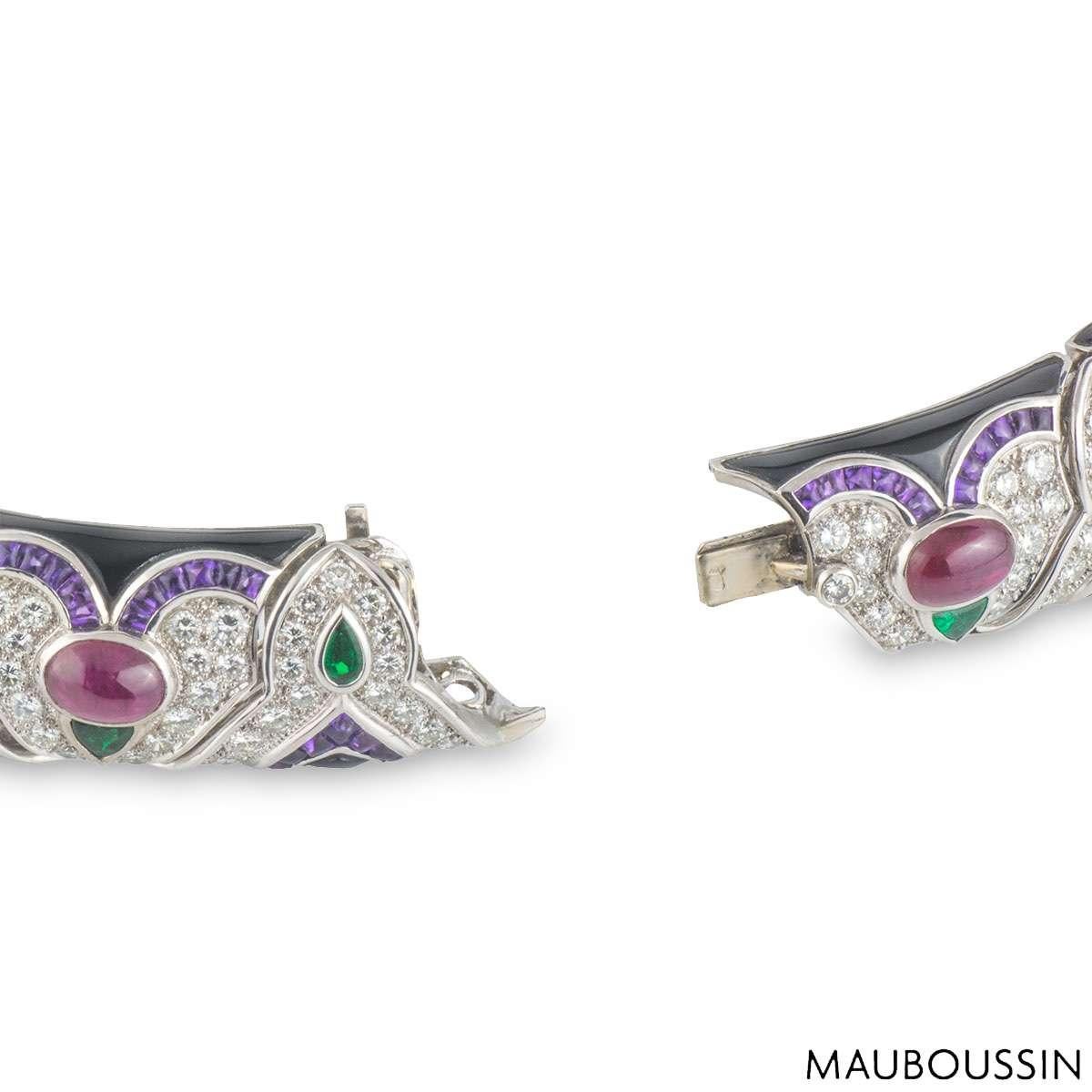 Mauboussin Diamond and MultiGemstone Choker Necklace with Rubies