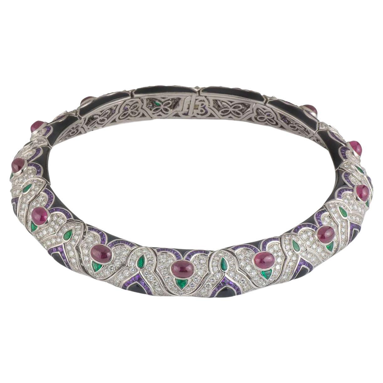 Mauboussin Diamond and MultiGemstone Choker Necklace with Rubies