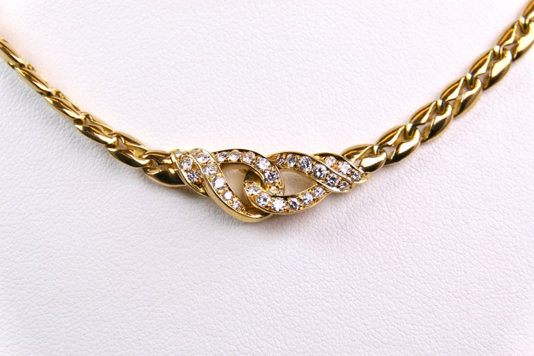 Mauboussin Collier ras du cou en or jaune 18 carats et diamants En vente  sur 1stDibs